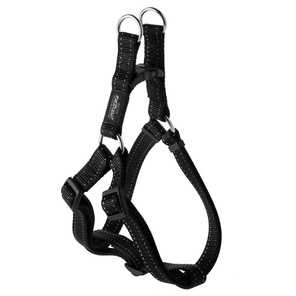 Rogz Utility Step-In Harness Fanbelt, Large, Black, 3/4" Large