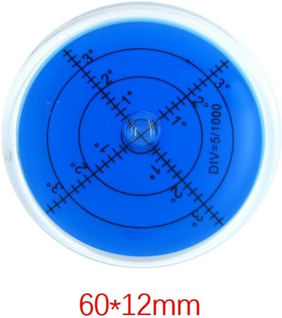 1pc High Precision Bubble Level Spirit Level Bubble Machinery Level Measuring Instrument Three Colors Diameter 100mm 75mm 60mm(6012 Blue)