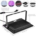 3 Pack 100W LED Black Lights, Blacklight Flood Light with Plug and Switch, 120V IP66 Waterproof Blacklight for Halloween Party, Glow in The Dark, Stage Light, Body Paint, Neon Glow - Image 3