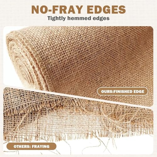 Rouleau de tissu de jute 12cm de large pour chemin de table et artisanat