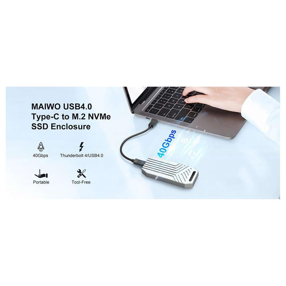 ISTOVO 40Gbps M.2 NVMe SSD Obudowa USB4 C Zewnętrzna Przenośna Obudowa M2 NVMe z Aluminium Wsparcie Thunderbolt4 Bez Narzędzi