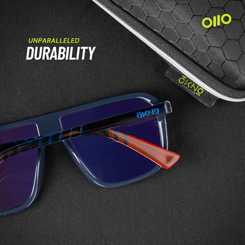 Image of Eyewearlabs OKNO | Polarized Over-Sized Unilens Rectangular Branded Stylish Sunglasses For Men & Women | 100% UV Protection Shades | Cricket Sports Cycling Driving | RYFT