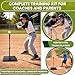 Slacio Baseball Tee Training Kit – Adjustable Batting Tee 23–37 Inch, Enhanced Stability Base, 5 Rubber Bases, 2 Practice Balls, Youth Baseball Practice Equipment with Carry Bag