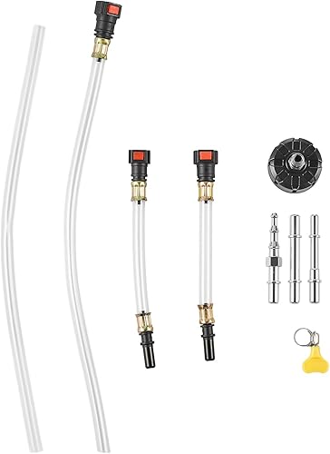 Miniatura 9 de VEVOR Extractor de líquido de 1500 cc, extractor manual de bomba de fluido automotriz, jeringa de aceite con manguera larga y tubos de extensión,