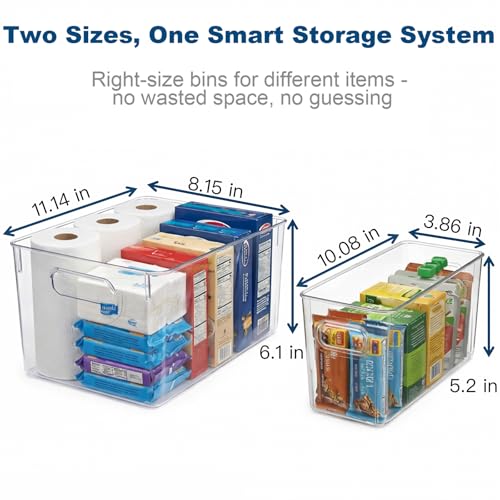 Save 19% on MOONEDGE Clear Plastic Organizer Bins Set of 4 - Image 4