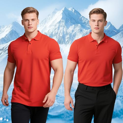 BONICHE Polo T Shirts for Men Short Sleeve Quick Dry Fit Mens Golf Shirt Moisture Wicking for Business Casual Workout2