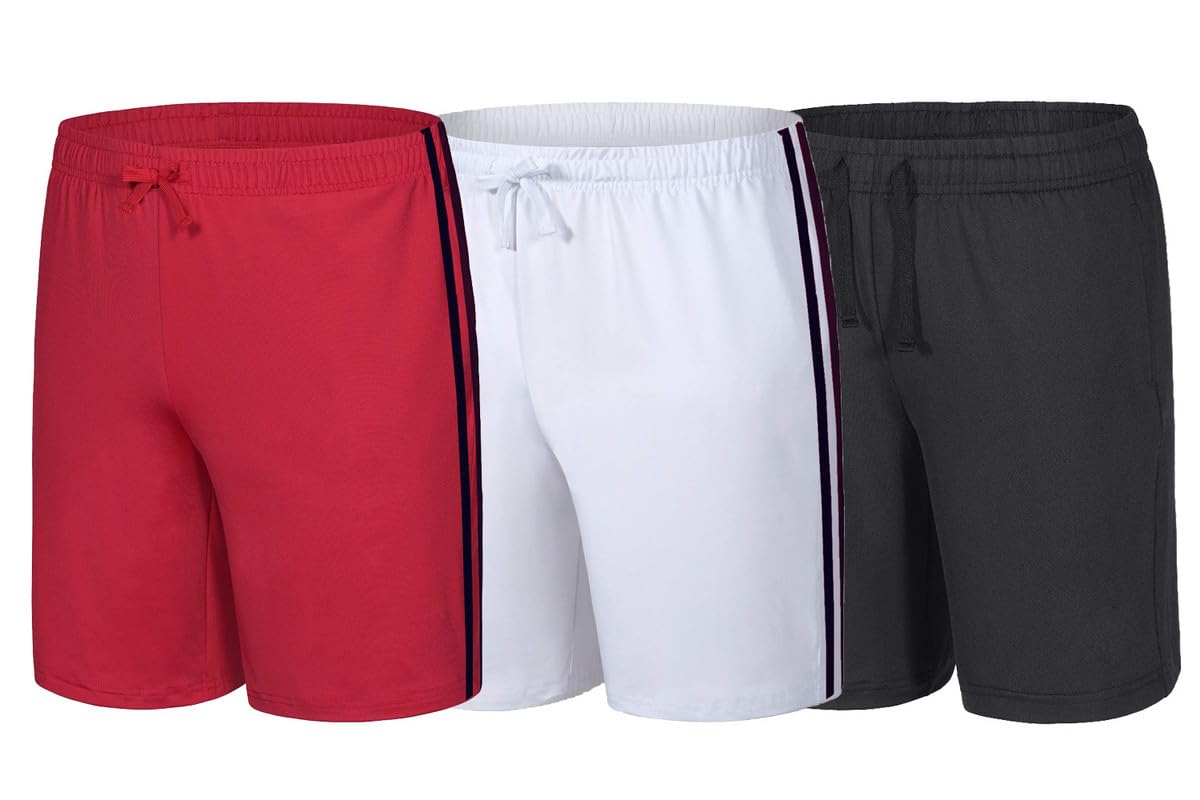 Pack of 3 Sports Football Polyester Shorts for Men-picture-46