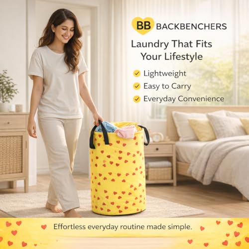 Image of Laundry Bag /Laundry Basket /Clothes Storage Box /Storage Basket /Storage Bag, 48L (Yellow-3)