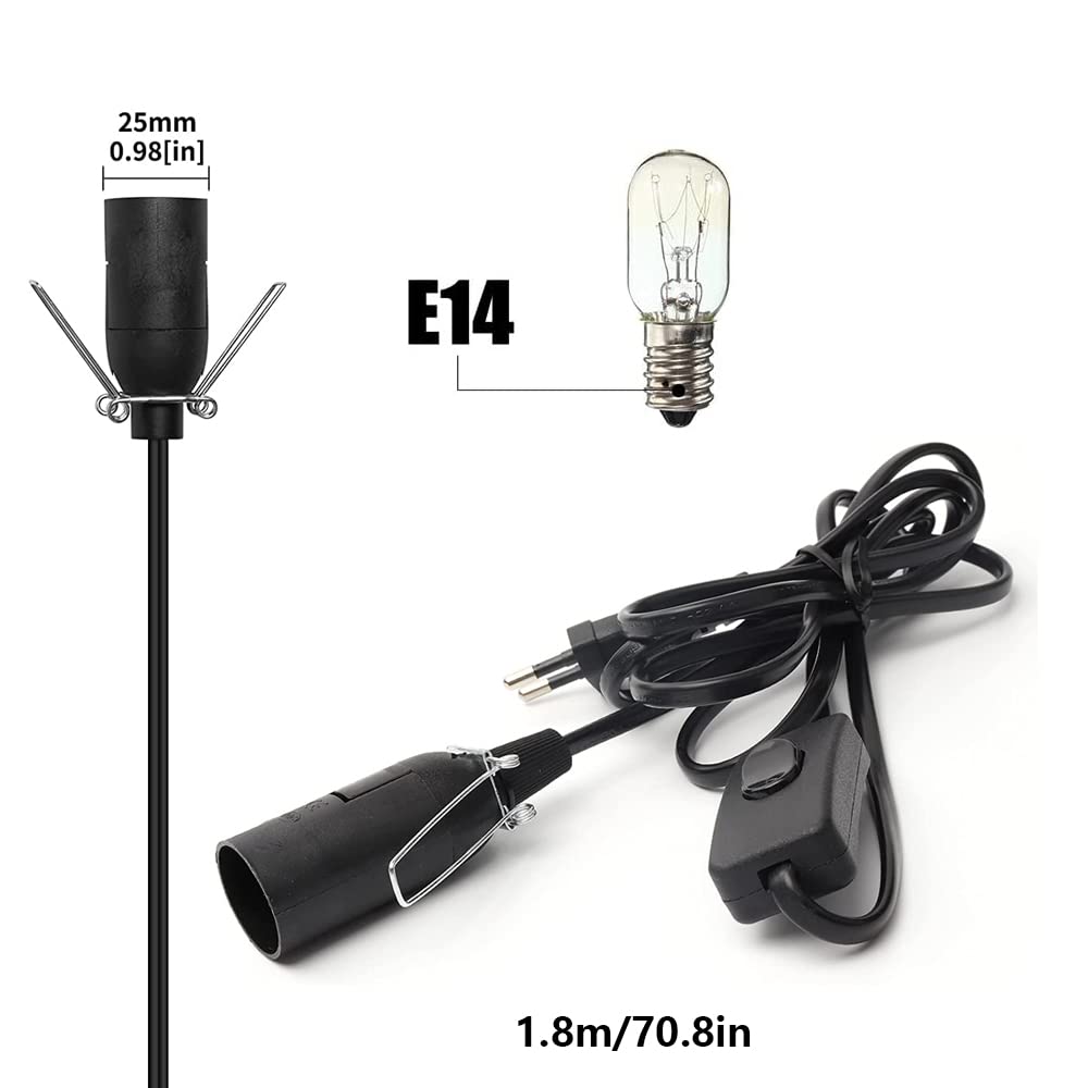 Cavo Per Lampada Di Sale 1.8m Con Interruttore - Portalampada E14 Bianco Per Casa - Foto 7