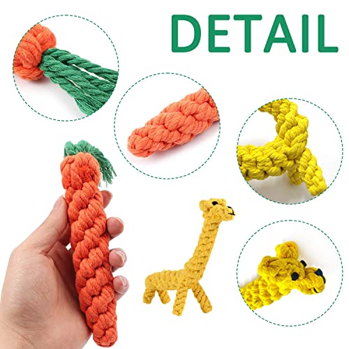 2 Pack Dog Haustier welpe kleine mittlere Hunde kauen Spielzeug Besen boaredom seilknoten Training Durable zähne interaktives Geschenk Set Baumwolle zahnärztliche Pflege behandelt ängstliche Giraffe