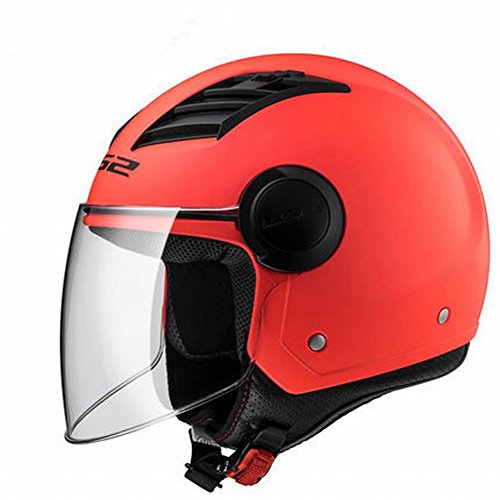 Casque de motocross orange fluorescent avec écran crème solaire taille L