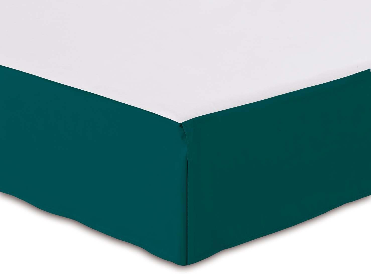 2800 Bed Skirt Turquoise Queen ,Fade and Stain Resistant,14" Drop Pocket