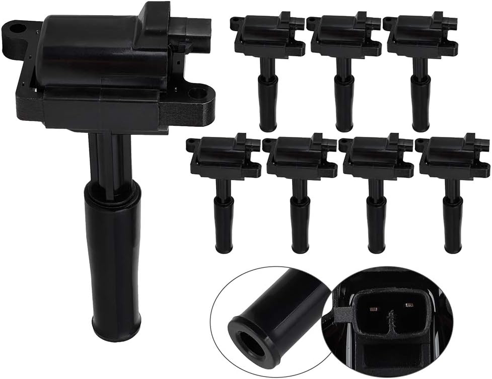 ECCPP ignition coils Pack of 8 UF347,coils packs,for Jaguar Vanden Plas 1998-1999 XJ8 XJR 1998 XK8 1997-1999 V8 4.0L (2-pins),UF-347 5C1178,C1205