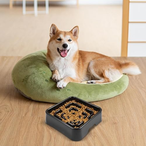 Slow Feeding Dog Bowl, Food Grade Slow Eating Bowl, 23.5/23.5/6.5 inches, Safe Pet Feeder, Gulping Design for Fast Eaters, Improves Digestion and Prevents Choking (Multicolor) – Image 5