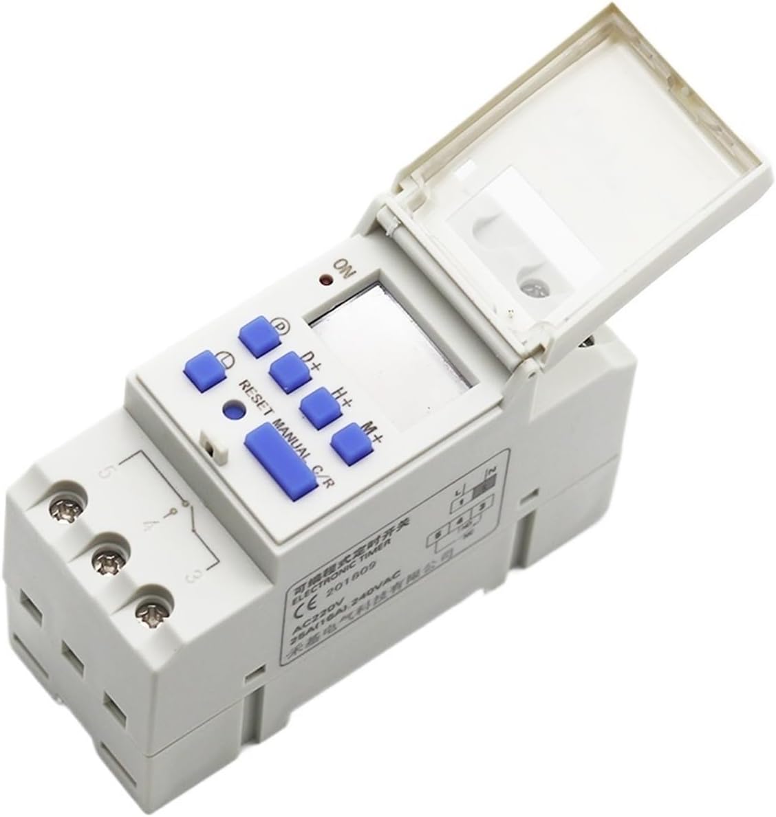 Electronic Weekly 7 Days Programmable Digital TIME Switch Relay Timer Control AC 220V 230V 12V 24V 48V 16A Din Rail Mount THC15A(12V)