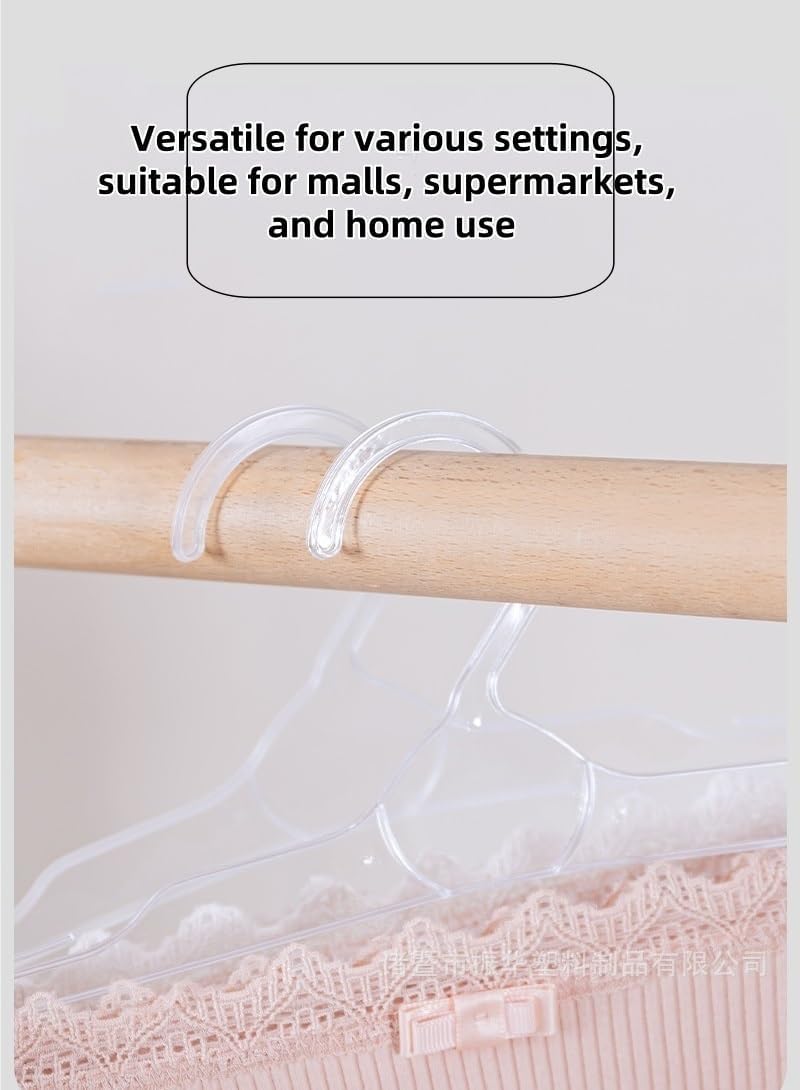 50pcs 10" Intimate Apparel Hanger, Bra Hanger, Panty Hangers, Clear Plastic Economy Underwear Hangers