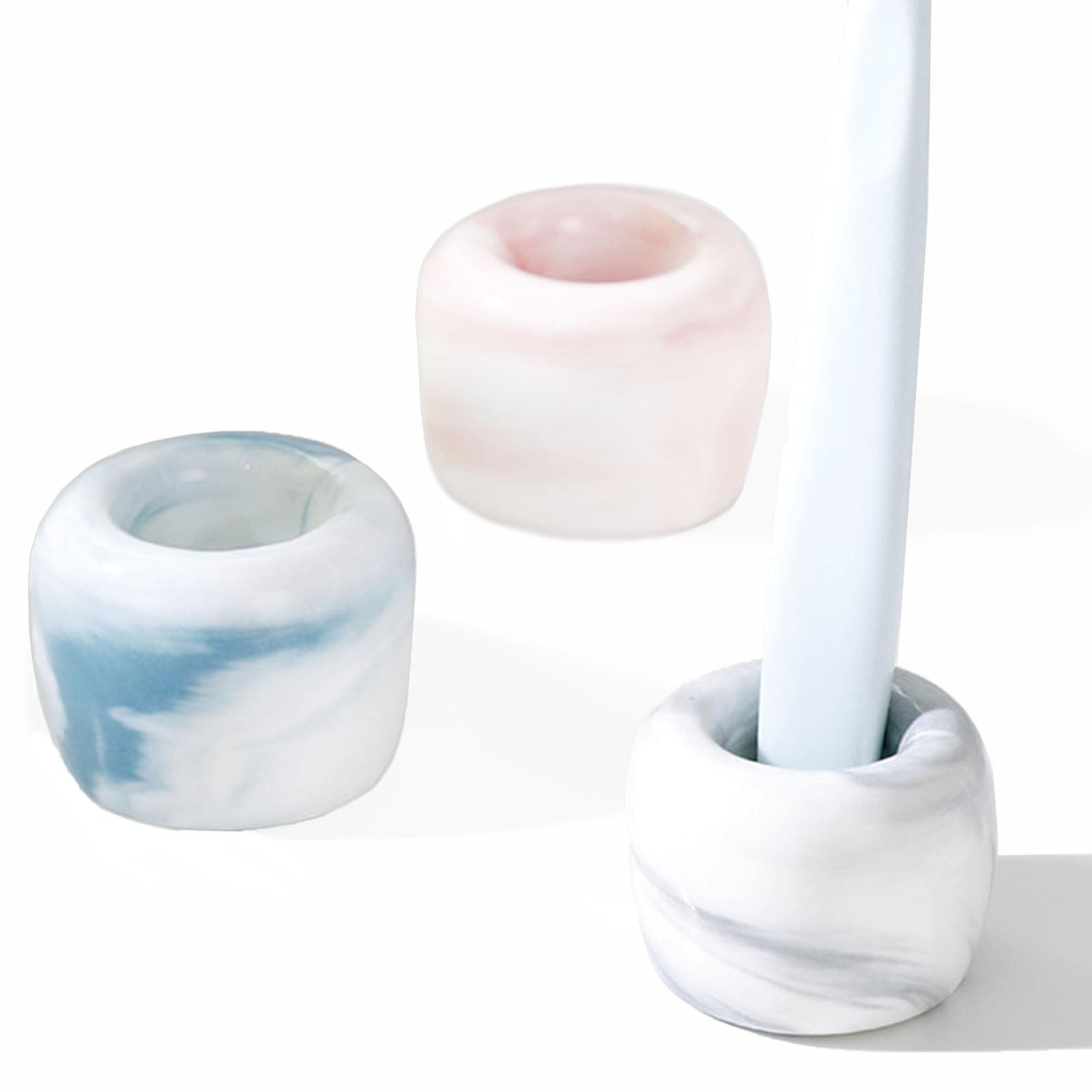 Support brosse à dents céramique lot de 3 pour une salle de bain zen