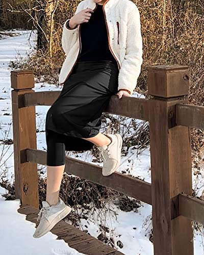 Aurgelmir Womens Tennis Skirt with Capris Leggings Golf Knee Length Skorts Athletic Long Skirts for Women with Pockets4