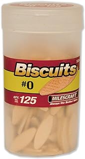 Milescraft 5334 Wood Biscuits with Tube, 125-Piece, #0