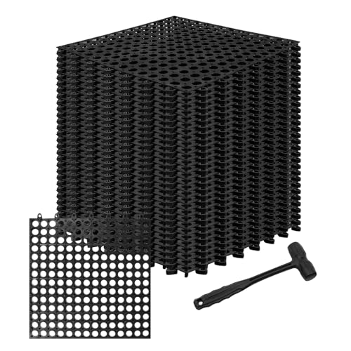 24 Pack Garage Floor Tiles, 12x12 Inch Interlocking Drainage Tiles