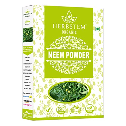 Image of 100% Pure & Natural Neem Leaves Powder | Sun Dried & Steamless | For Hair Growth and Face Pack - 100Gm