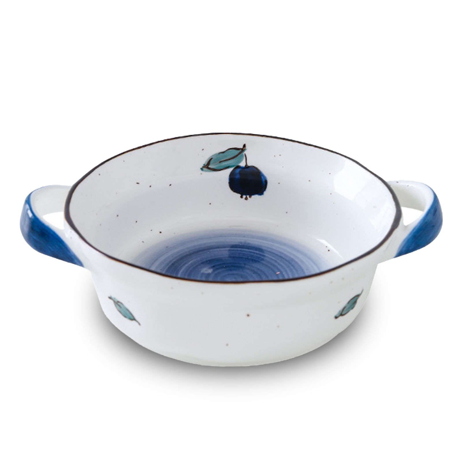 Bol à Salade, Bols À Soupe, Bol En Céramique Avec Poignée, Bol À Ramen En Céramique, Grand Bol À Riz, Bol À Nouilles Udon, Bol À Soupe Passe Au Micro-Ondes-rose-20x15x6cm, 650ml ( Color : Blueberry ,