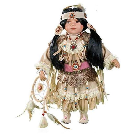 16" Collectible Native American Indian Porcelain Doll (AYASIA) D16665