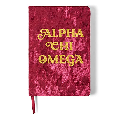 Carnet de notes Alpha Chi Omega qui ne tache pas les pages avec couverture velours