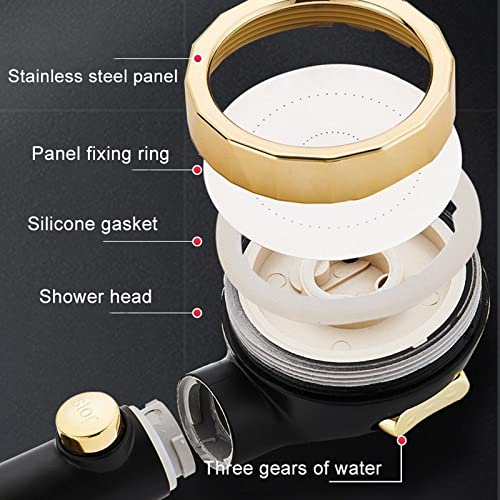 Pommeau de douche réglable gris 3 modes sous pression portable