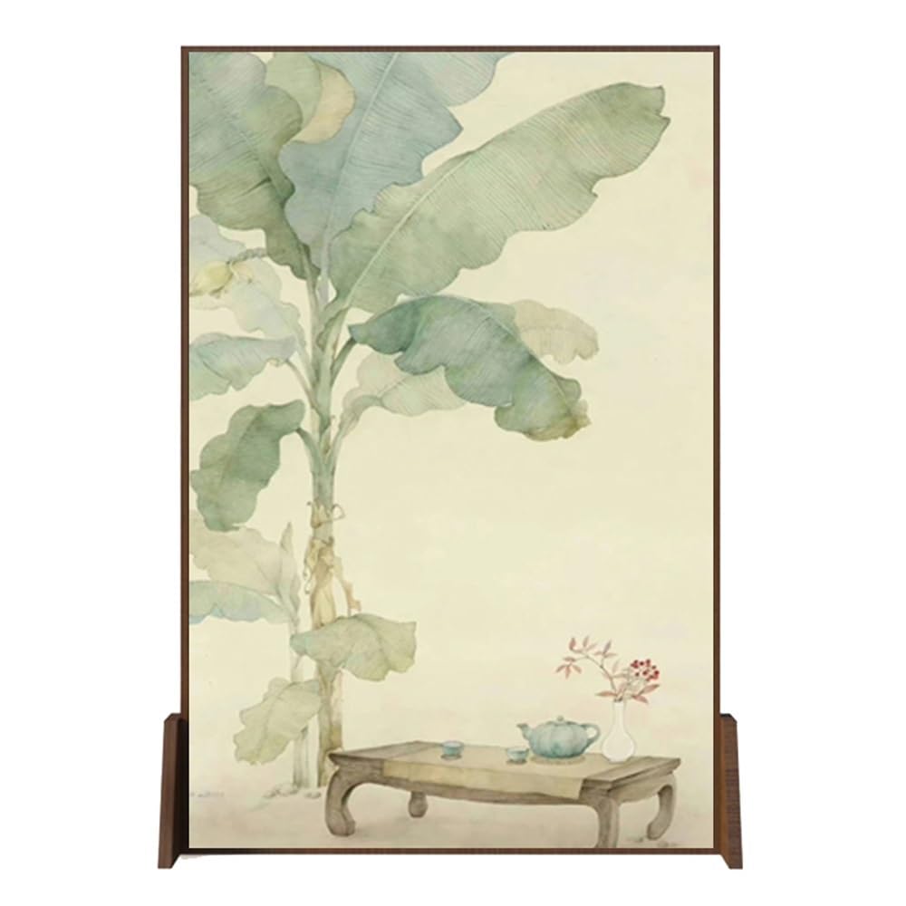 Privacy Screen Floor-standing Screen Partition Home Decorative Background Wall Office Privacy Screen Tea Room Landscape Painting Screen Room Divider