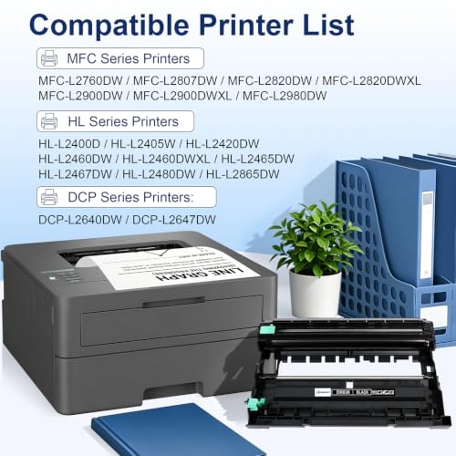 Image of DR830 Drum Unit DR 830 DR-830 Drum for DCP-L2640DW MFC-L2820DW | Compatible for Brother DR830 Drum Use for HL-L2405W HL-L2460DW MFC-L2820DW HL-L2480DW HL-L2400D Printer (Not Toner, 2-Pack)