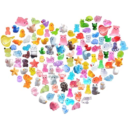 Sumhao 120PCS Mini Resin Animals, 60 Styles Cute Mini Ducks 