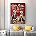 Cardigirl Retro Metal Tin Sign 12x16 Inches Hairdresser Poster - Vintage Rustic Style - Perfect for Home Decoration, Bar, Cafe, Hotel