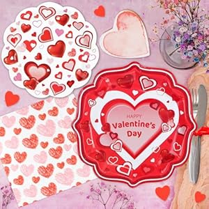 Dyliveshappyvalentinesdaypartysuppliesredwhiteheartlovepaperdinnerdessertplatesandnapkinssetredheartdisposabletablewareforanniversaryvalentinepartydecorationsserves30 Urban Country Home Decor Dylives happy valentine s day party supplies red white heart love paper dinner dessert plates and napkins set red heart disposable tableware for anniversary valentine party decorations serves 30 urban country home decor