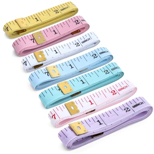 JCKHXG Soft Tape Measure，7-Pack Ruler 60-Inch Double-Sided Measuring Tape for