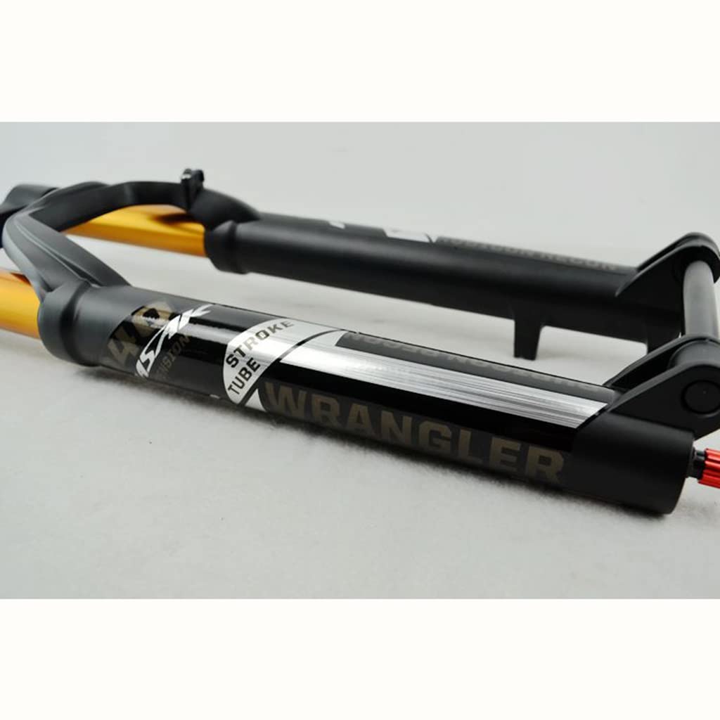 MTB widelec amortyzowany pneumatycznie 27,5" 29" XC rower górski widelec przedni magnez stop aluminium ręczna blokada stożkowa 1 1/2" hamulec tarczowy rower 150 mm skok sprężyny 110 × 15 mm oś