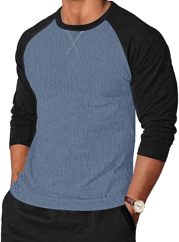 Men's Long Sleeve Shirts T Shirt Cotton Shirt Crewneck Shirts