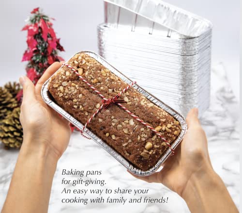 Spare Essentials 65 Pack – 2Lb Aluminum Loaf Pans - Disposable Bread Pans For Baking Banana Bread, Cakes & Meatloaf - Bakeware For Food Serving - 8.5" X 4.5" X 2.5" #TOP1