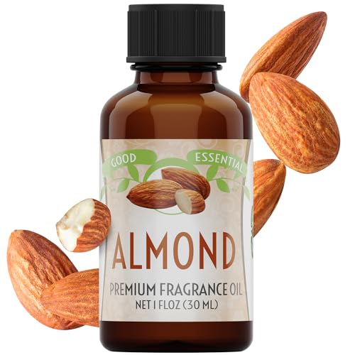 Image of Good Essential 30 ml Oils - Premium Almond Fragrance Oil - Perfect for Diffuser, Perfume, Soap Making, Candles - 1 fl oz, 30ml