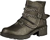  MUSTANG 1283-503 Damen Stiefelette Anthrazit/Metallic, EU 39