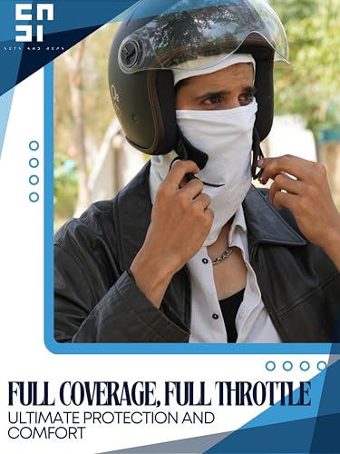 Image of inchPack of 2 Black & Blue Premium Face Mask for Bikers I Breathable Full Face Cover Balaclava for Men I Helmet Mask for Dust Protection