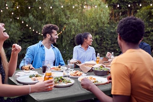 DIVID Bierzeltgarnitur 3-teilges Set|Tisch + 2 Bänke|Für drinnen und draußen|klappbar mit Tragegriffe|HxBxT: 73x180x75cm|Gartentisch – Bild 3