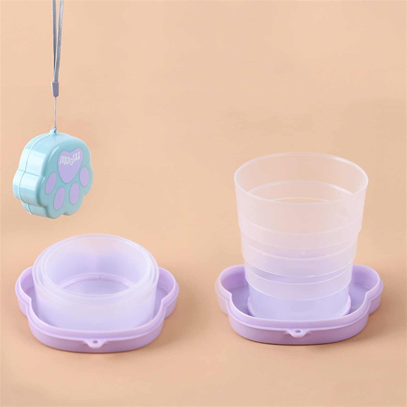 Reise-Kaffeetasse Reise-Klapp-Plastik-Wasser-Schale Tragbares Teleskop-Trinken Faltbare Kaffeetasse Multifunktions-Becher Drinkware