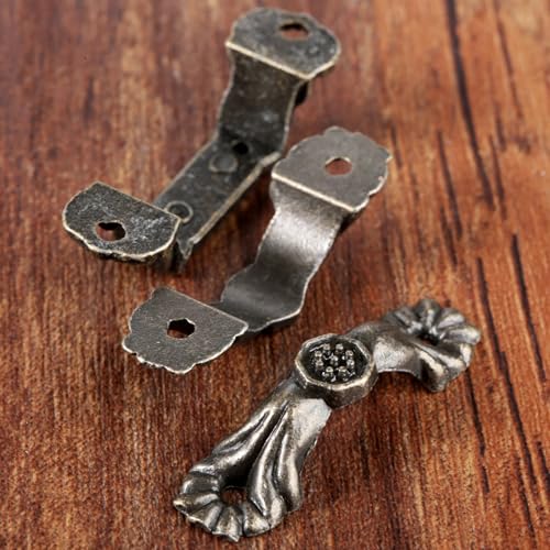 Mini poignées de placard rétro format compact 40x11mm style ancien pour tiroir