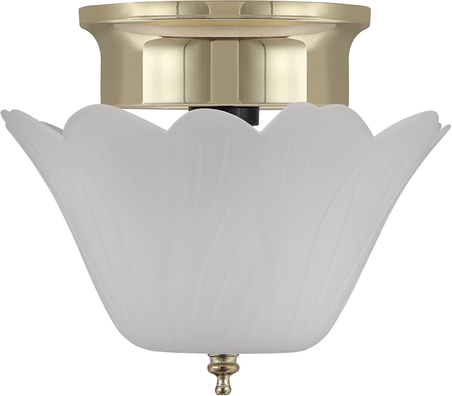 Aspen Creative 28003-15-2, Clip-on Tulip Shade in White Finish, 8" Diameter x 4" Height, 2 Pack