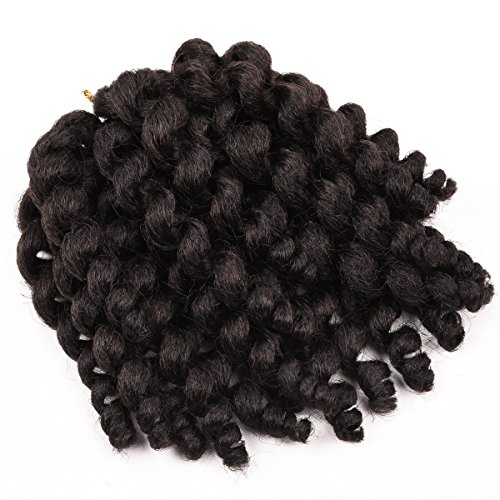 Silike - Extensión Jumpy de pelo rizado trenzado (1 unidad), pelo de ganchillo sintético jamaicano para mujer