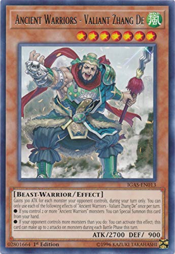 Carte Yu-Gi-Oh Ancient Warriors Zhang De IGAS-EN013 Rare 1ère éd