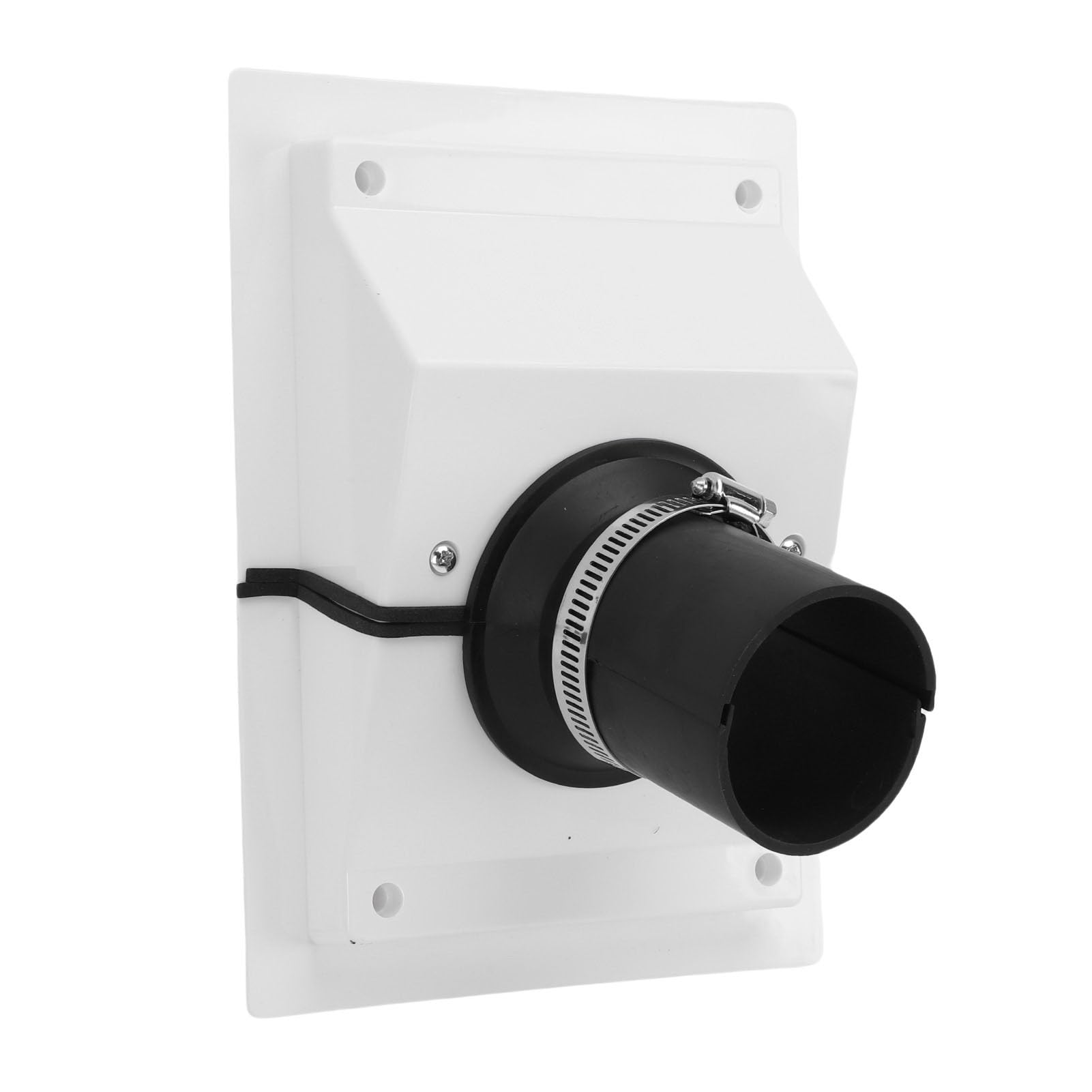 HVAC-Wanddurchführungsabdeckung, Wetterfest, Einfaches Installationsdesign für Geteilte AC-Leitung, Set für Innen- und Außenklimaanlage für Flache Wände aus Kunststoff (White)