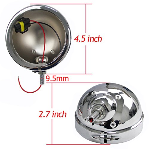 Sktyants 4.5 Inch Housing Bracket Mount Ring Bucket For Fog Passing Light Lamp Motorcycle Touring Electra(Chrome) #TOP4
