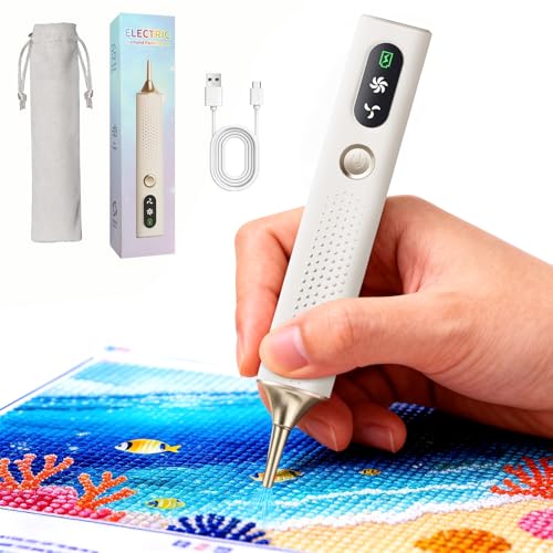PYue Electric Diamond Art Pen Vacuum Diamond Painting Pen Wireless & Quite No Wax VFast charging(Include Type-C Cable) Long Battery Life Lightweight design Specifically Designed for Diamond Art